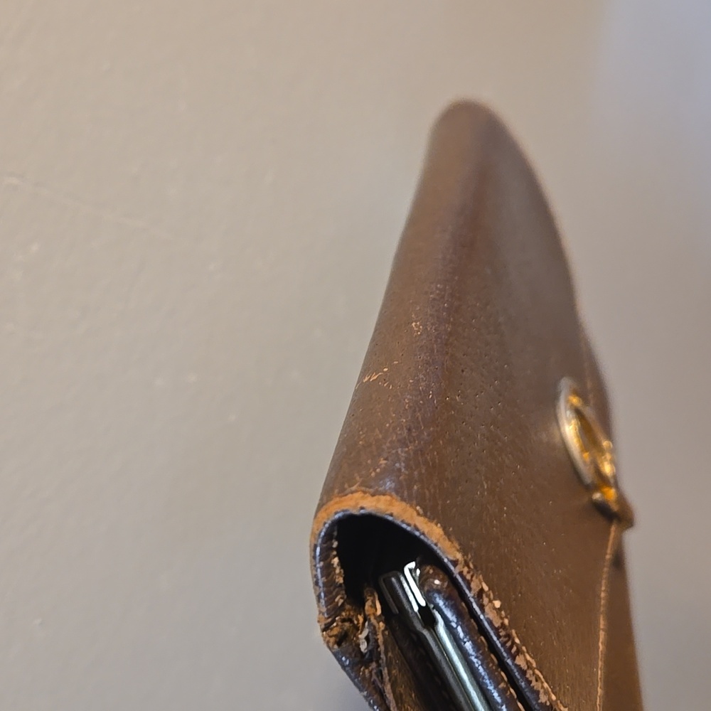 Gucci Vintage Kisslock Wallet Brown Leather - Picture 7 of 13